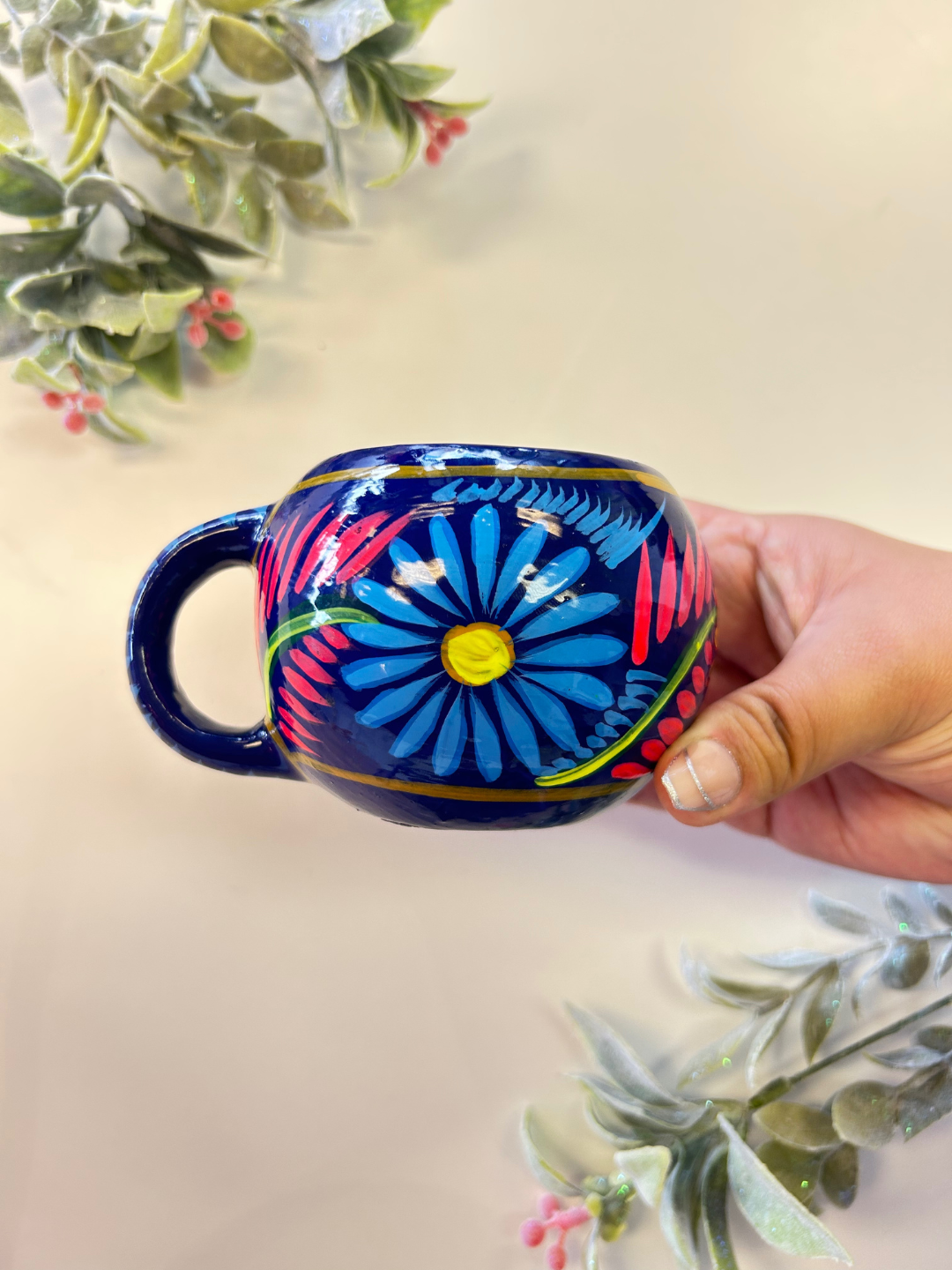 Taza Redonda Azul